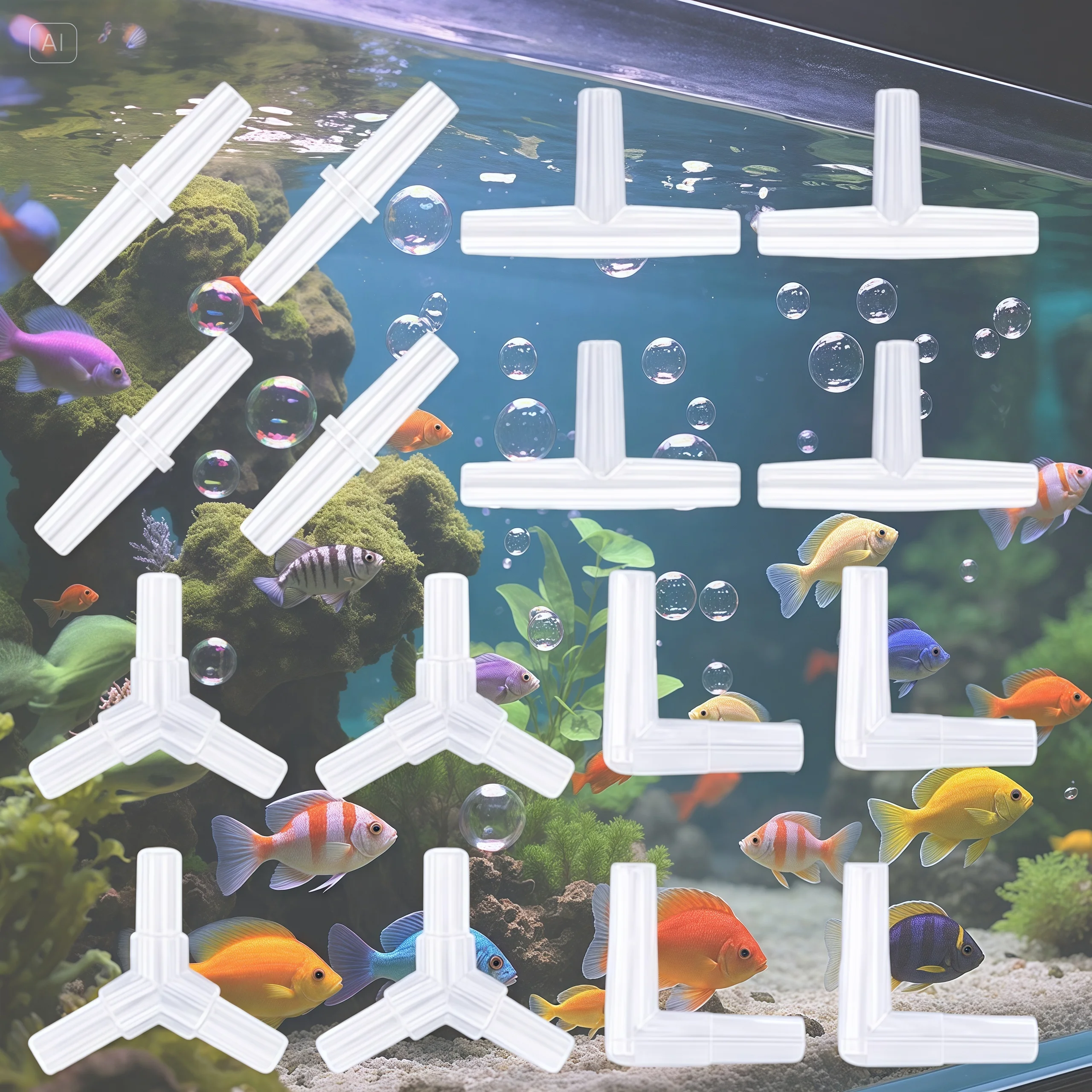 Aquaculture Aerator Pump - 20/40Pcs Aquarium Air Pump Connector Kit
