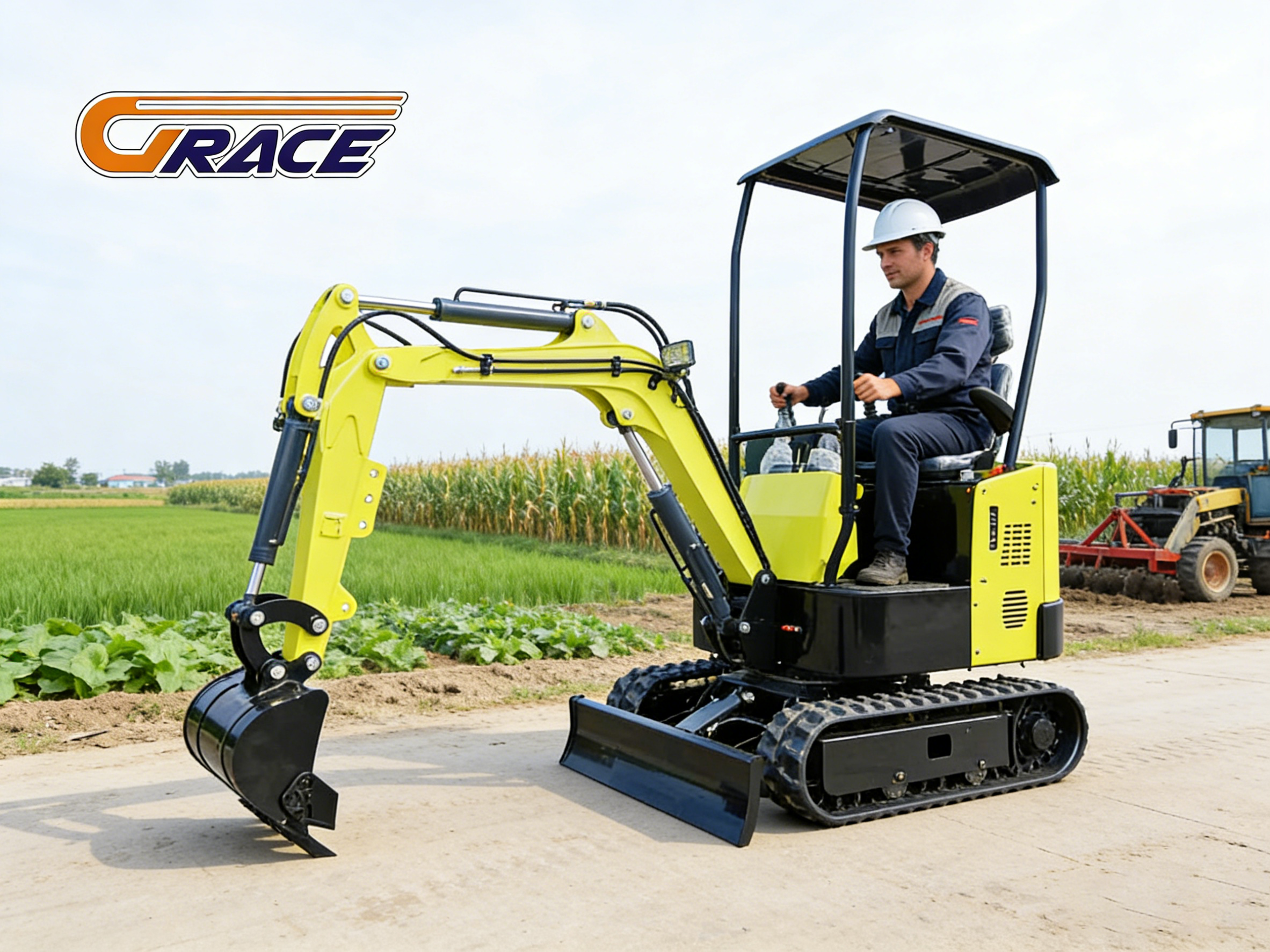 Farming Jobs - 1.2ton Crawler Hydraulic Excavator - Pell-Compatible