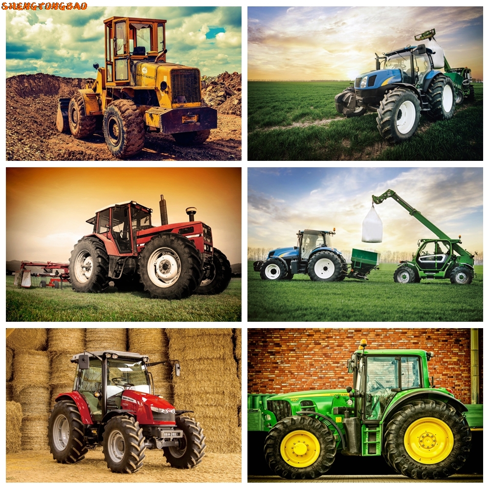 Farm Tractor Photography Backg - Agriculture Farming Background 评论和价格