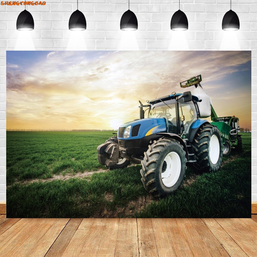 Farm Tractor Photography Backg - Agriculture Farming Background 评论和价格