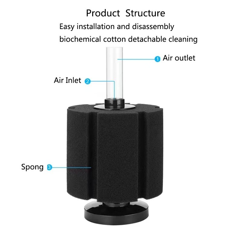 Black Spong Filter for Aquariu - Aquaculture Aerator Pump 评论和价格