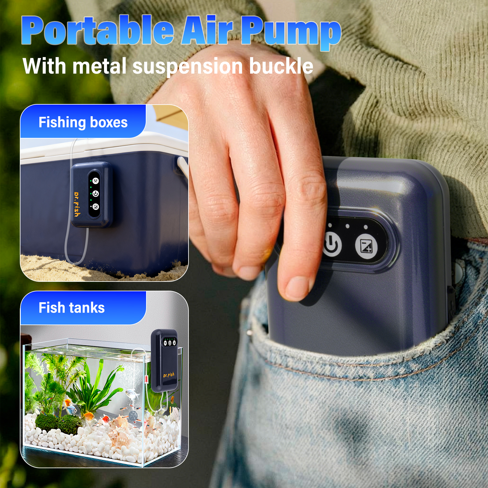 Aquarium Air Pump USB Recharge - Aquaculture Aerator Pump 评论和价格
