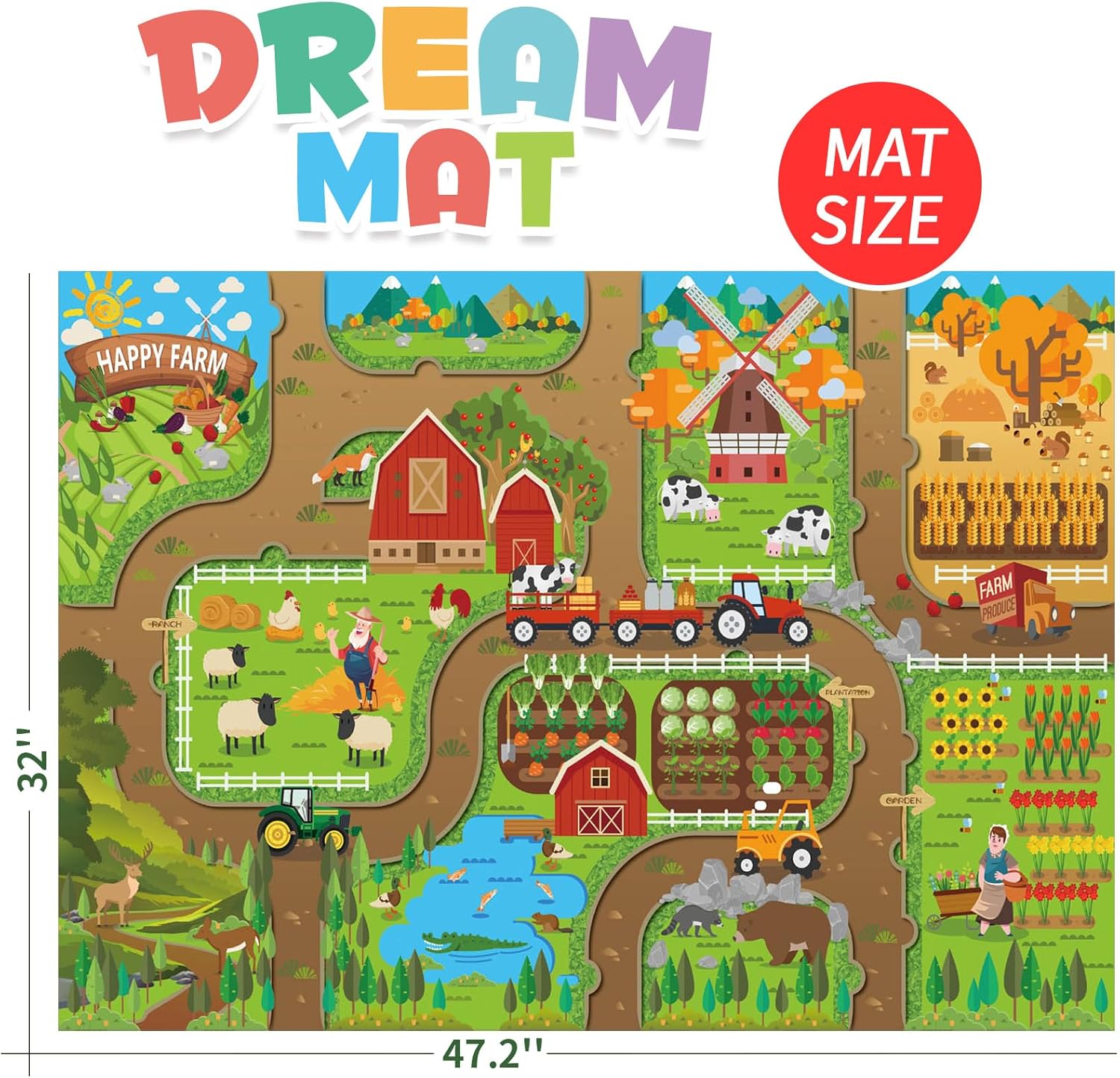 Kids Dream Mat Happy Farm Acti - Farming A 评论和价格